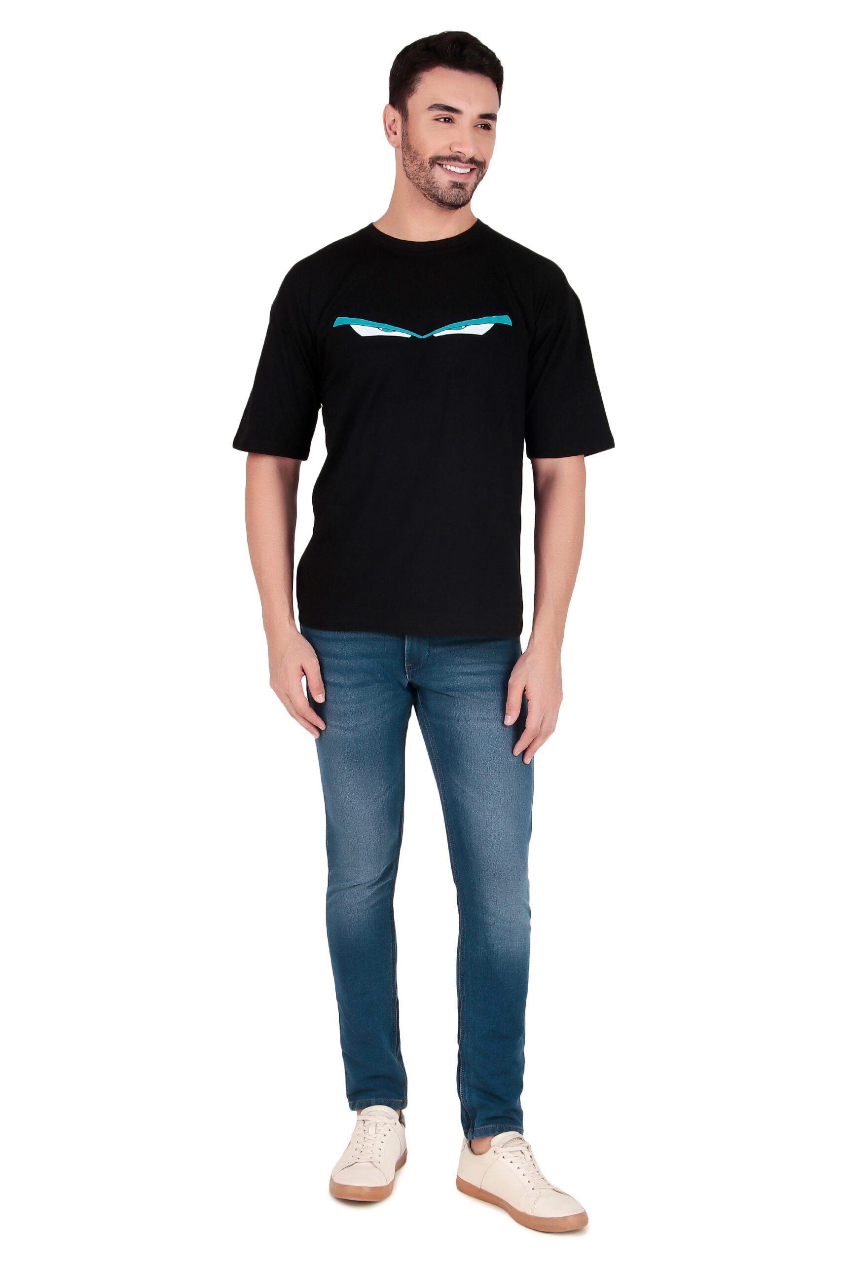 Men's Black GOKU & Vegeta Oversized T-Shirt