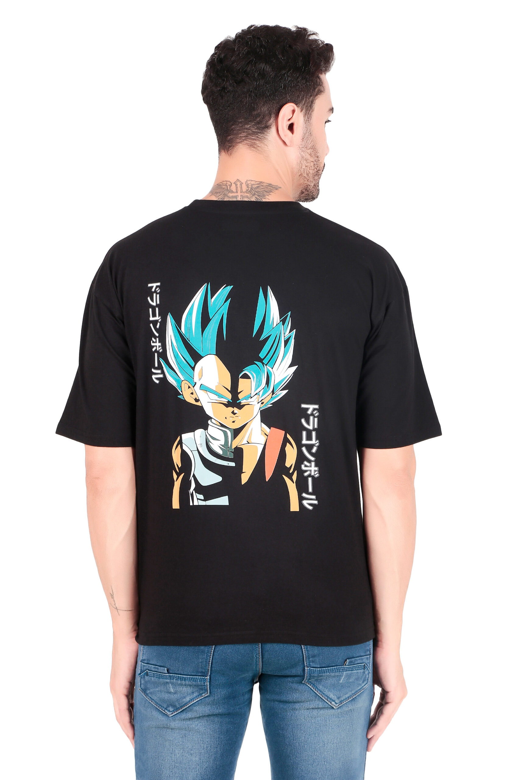 Men's Black GOKU & Vegeta Oversized T-Shirt - Image 5